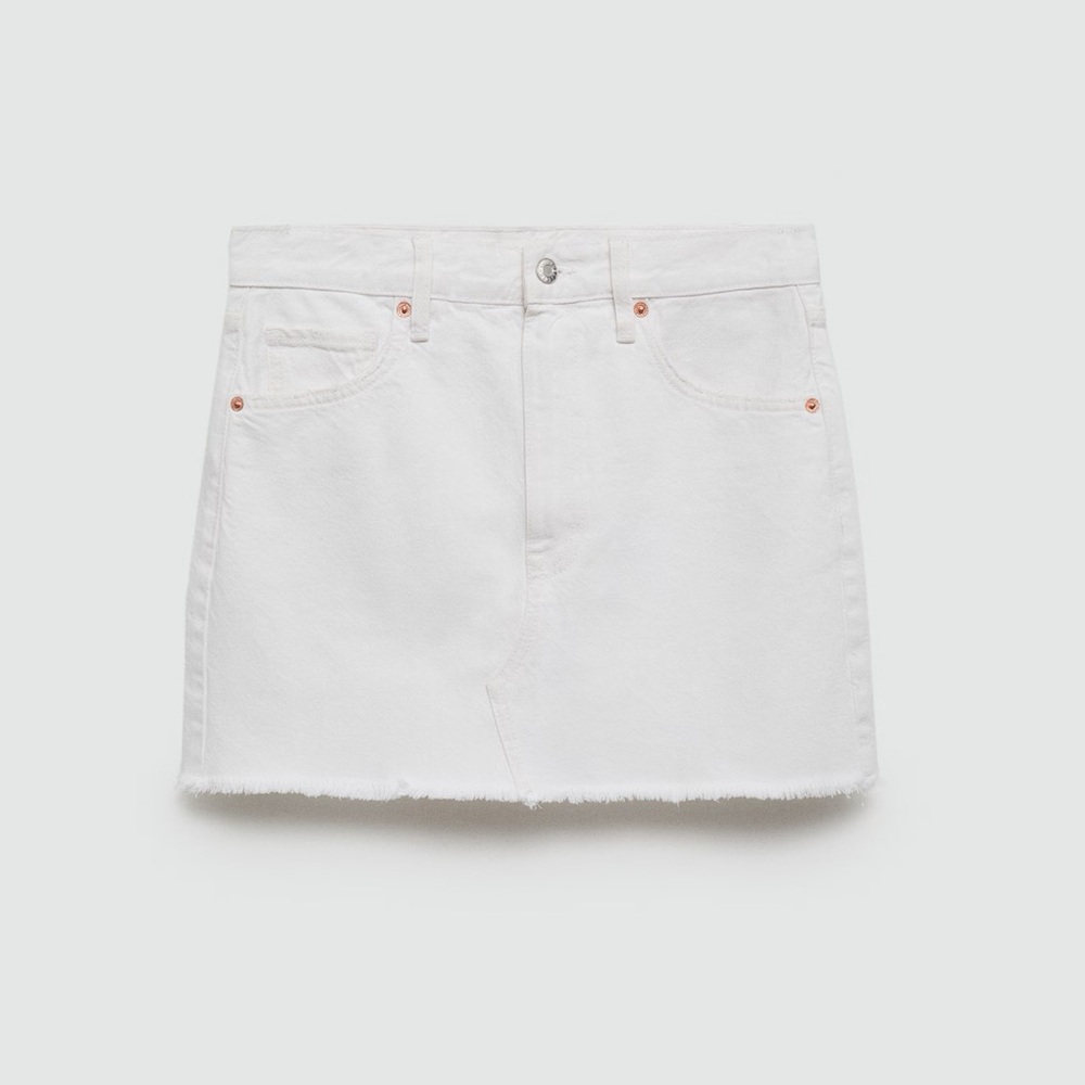 Mango White Mini Skirt NWT - Picture 2 of 4
